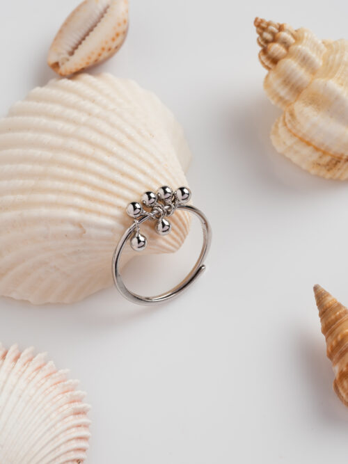 92.5 Pure Silver Bead Bunch Finger Ring