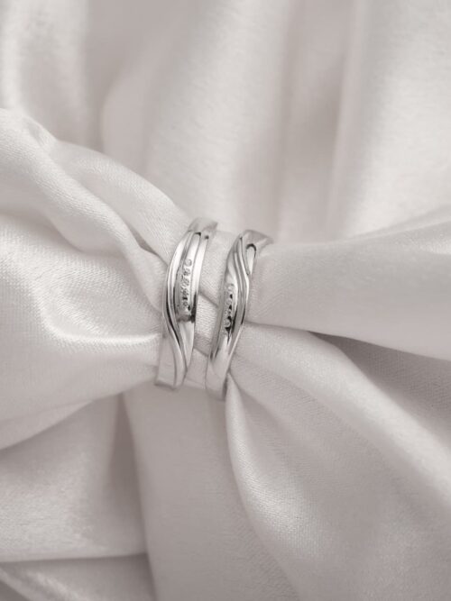 92.5 Pure Silver Designer Couple Ring