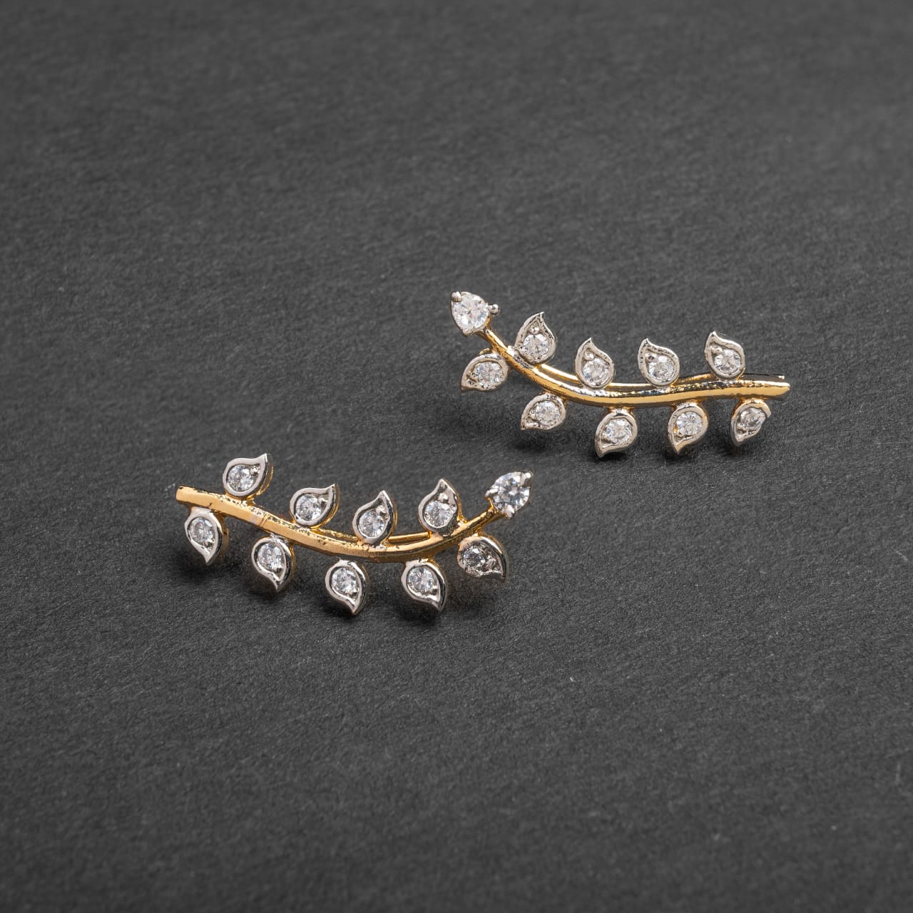 92.5 Pure Silver Leaf Ear Cuff