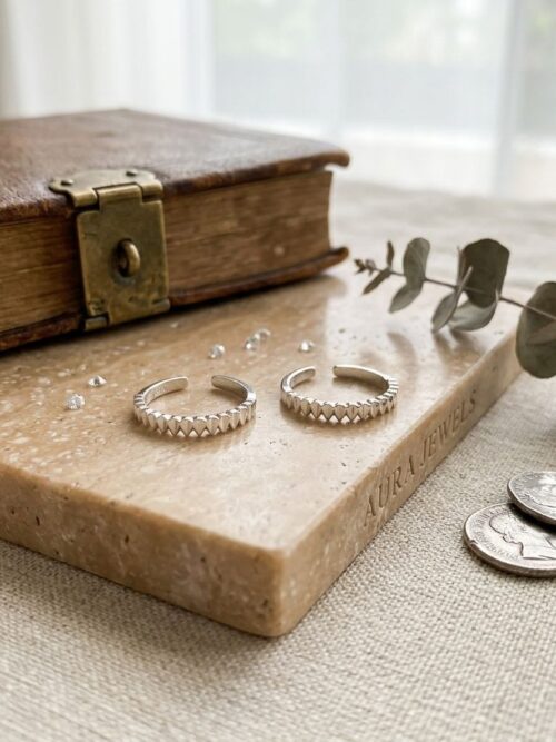 92.5 Pure Silver Cutting Work Band Ring