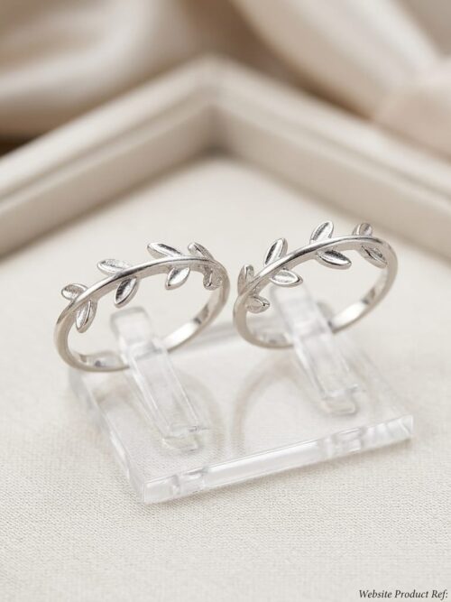 92.5 Pure Silver Leaf Toe Ring