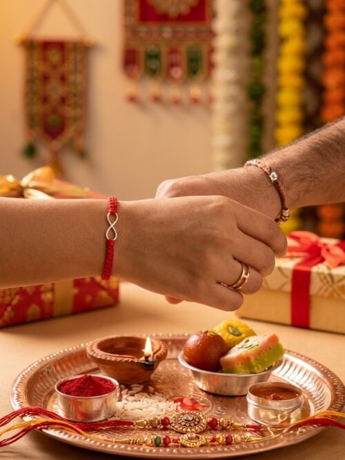 silver rakhi