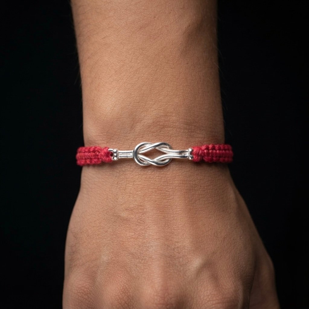 Pure Silver Promise Knot Rakhi