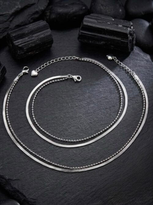 92.5 Pure Silver Italian Flat Snake Payal