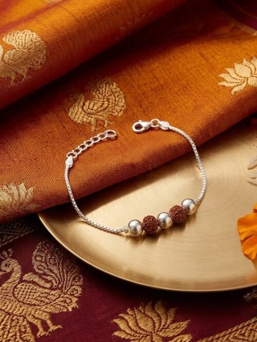 silver rakhi