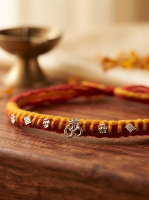 silver rakhi