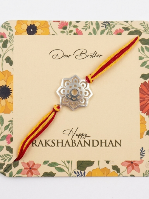 92.5 Pure Silver Flower Rakhi