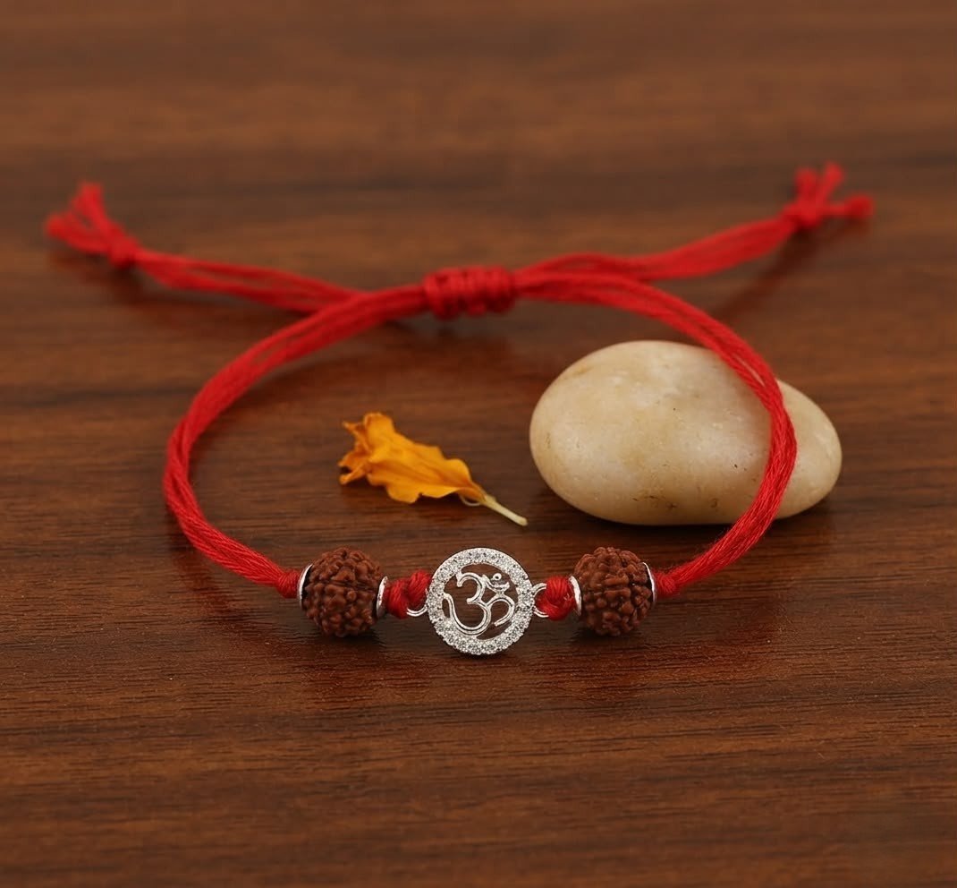 silver rakhi