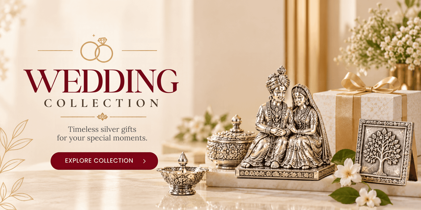 SP Jewellers Wedding Collection Gifts Banner