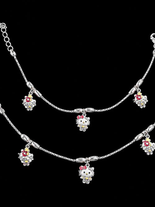 Pure Silver Peppapig Charm Kids Payal
