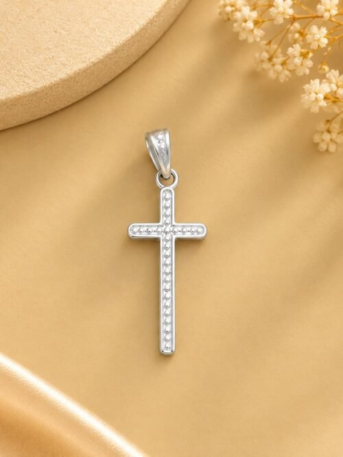 92.5 Pure Silver Designer Cross Pendant