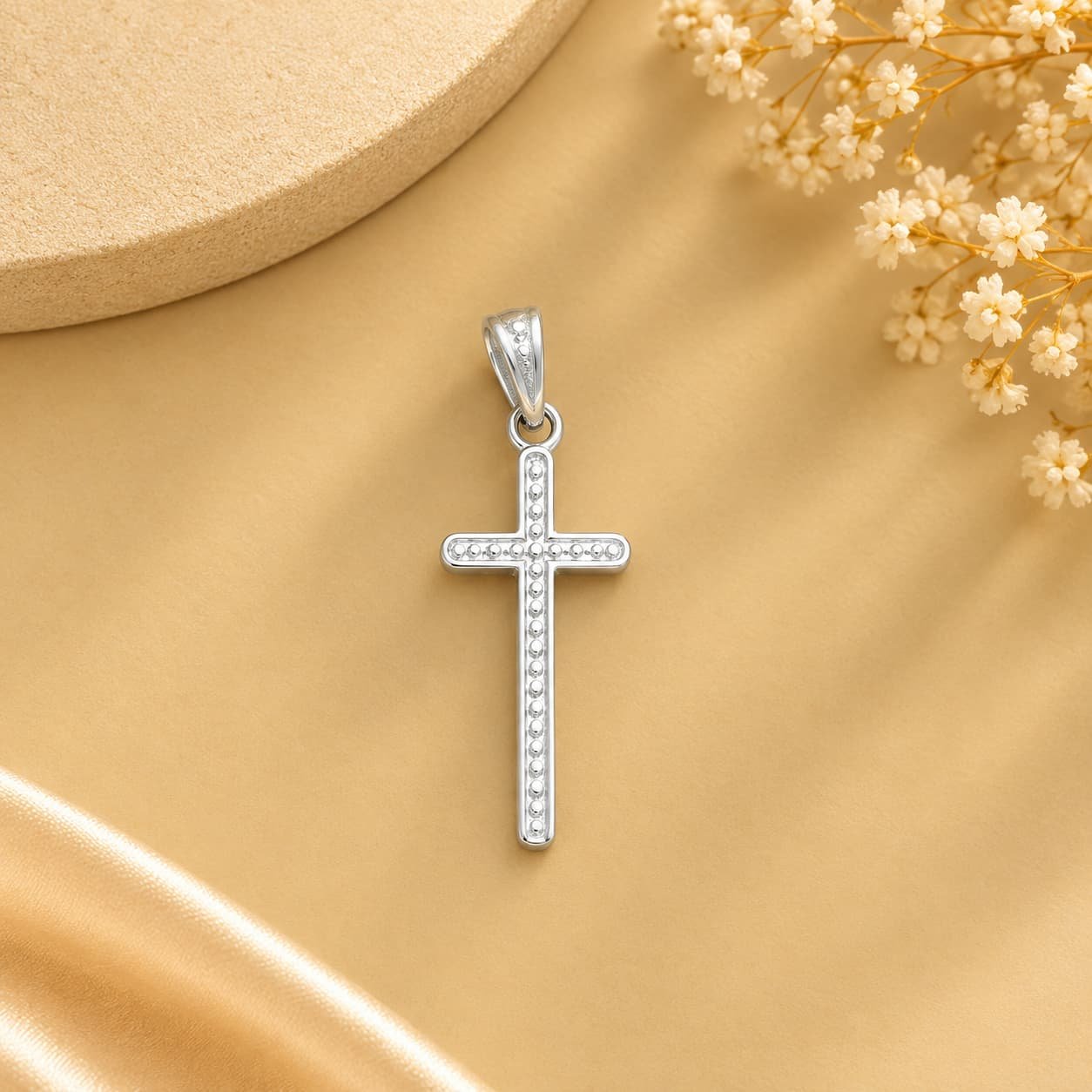 92.5 Pure Silver Designer Cross Pendant