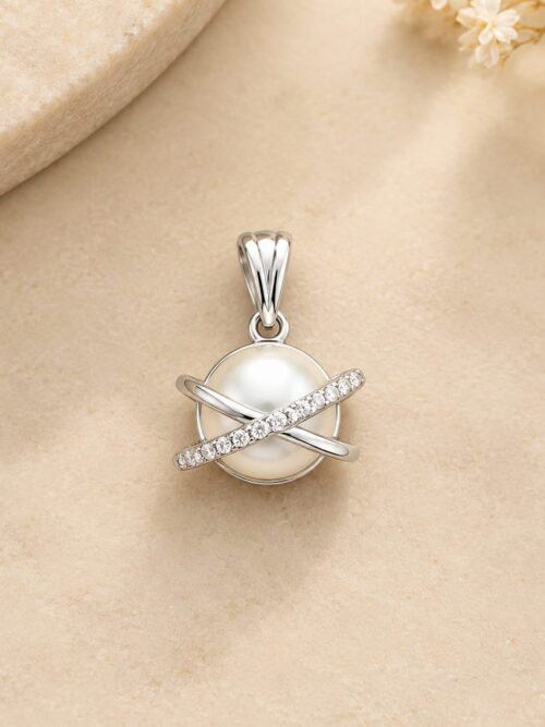Pure Silver Pearl Pendant