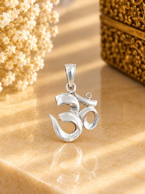 Elegant Om symbol pendant from SP Silver Jewellery.