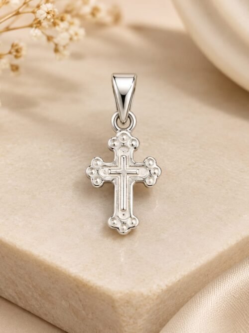 92.5 Pure Silver Cross Small Pendant