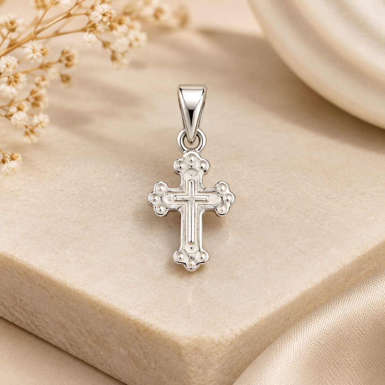 92.5 Pure Silver Cross Small Pendant