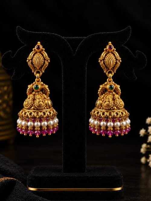 silver gold plated jhumka